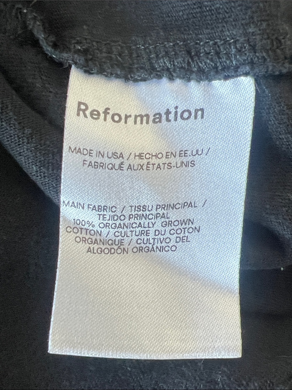 Reformation Black Short Sleeve Crew Tee - Picture 4 of 4